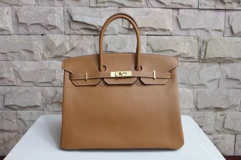 Fake Hermes Yellow Birkin Golden Hardware 40cm Bags HJ21015