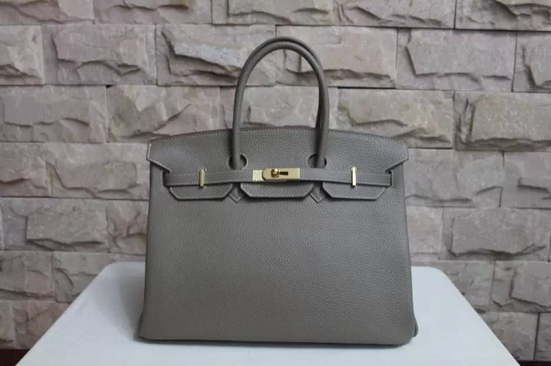 Best Hermes Gray Birkin Golden Hardware 40cm Bags HJ21013