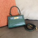 Hermes Bamboo Epsom Kelly Mini II 20cm Handmade Blue Bags For Sale  HJ202129