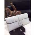 AAA Hermes Jige Elan Clutch 29cm Epsom Calfskin Handstitched, White RS05280