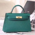 Hermes Malachite Epsom Kelly Mini II 20cm Handmade Bags Availability HJ202120