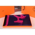 Hermes Small pony Wool Scarf Navy Pink RS17449