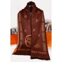Hermes Winter Wool Scarf Brown RS15124