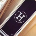 Top Replica Hermes Wool Scarf Black White RS03350