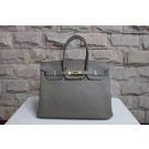 Best Hermes Gray Birkin Golden Hardware 40cm Bags HJ21013