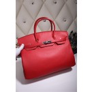 Replica Hermes Red Birkin Silver Hardware 40cm Bags HJ21012