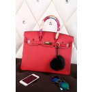 Imitation Hermes Red Birkin Golden Hardware 40cm Bags HJ00005