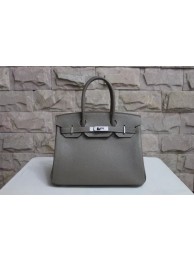 Designer Hermes Gray Birkin Silver Hardware 40cm Bags HJ21014