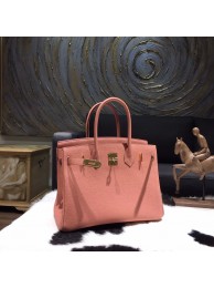 AAA Knockoff Hermes Birkin 30cm Taurillon Clemence Calfskin Bag Handstitched Gold Hardware, Rose The Laiton/Rose Tea 3L RS00515
