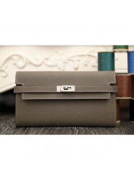 Best Hermes Kelly Longue Wallet In Etoupe Epsom Leather RS15775