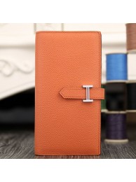 Copy Hermes Bearn Gusset Wallet In Crevette Epsom Leather RS12704
