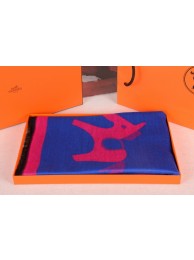 Designer Hermes Small pony Wool Scarf Blue RS18445