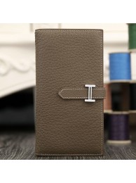 Hermes Bearn Gusset Wallet In Etoupe Leather RS14619