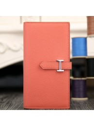 Hermes Bearn Gusset Wallet In Rose Lipstick Epsom Leather RS02142