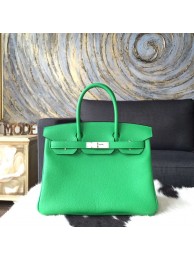 Hermes Birkin 30cm Togo Calfskin Original Leather Bag Handstitched Palladium Hardware, Bambou 1K RS11393