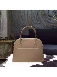 Hermes Bolide 27cm Epsom Calfskin Leather Bag Palladium Hardware Handstitched, Etoupe CK18 RS18286