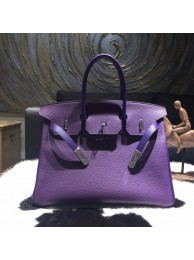 Hermes Horseshoe Birkin 35cm Taurillon Clemence Calfskin Leather Bag Gold Hardware Handstitched, Ultraviolet 5L/Iris 9K RS04070