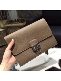 Hermes Jet Pochette Clutch Togo Calfskin Bag Palladium Hardware Handstitched, Etoupe CK18 RS00747
