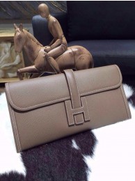 Hermes Jige Elan Clutch 29cm Epsom Calfskin Handstitched, Etoupe RS13425