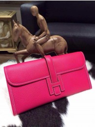 Hermes Jige Elan Clutch 29cm Epsom Calfskin Handstitched, Rose Tyrien E5 RS17664