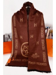 Hermes Winter Wool Scarf Brown RS15124