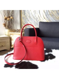 Imitation High Quality Hermes Bolide 27cm Epsom Calfskin Leather Bag Palladium Hardware Handstitched, Rouge Casaque Q5 RS10756