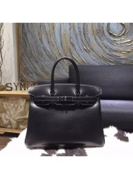 Limited Edition Hermes Birkin 30cm Box Calfskin Bag Handstitched, So Black RS20756