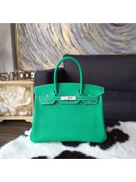 Replica Best Hermes Birkin 30cm Taurillon Clemence Calfskin Bag Handstitched, Menthe 6W RS01691