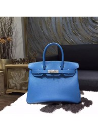 Replica Hermes Birkin 30cm Epsom Calfskin Bag Palladium Hardware Handstitched, Mykonos 7Q RS15767