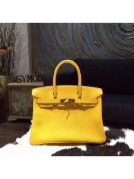 Replica Hermes Birkin 30cm Taurillon Clemence Bag Handstitched Palladium Hardware, Soleil 9H RS13248