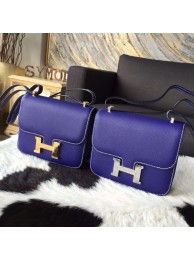 Replica Hermes Constance 19cm Epsom Calfskin Original Leather Handstitched, Blue Electric 7T RS14705