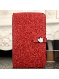 Replica Hermes Dogon Combine Wallet In Red Leather RS02336