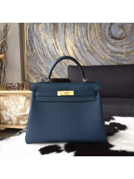 Replica Hermes Kelly 28cm Togo Calfskin Bag Palladium Hardware Handstitched, Colvert 1P RS02300