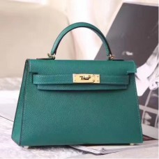 Hermes Malachite Epsom Kelly Mini II 20cm Handmade Bags Availability HJ202120