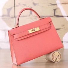 Hermes Flamingo Epsom Kelly Mini II 20cm Handmade Bags HJ202108