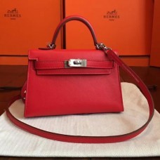 Hermes Red Swift Kelly Mini II 20cm Handmade Bags HJ202113