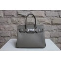 Designer Hermes Gray Birkin Silver Hardware 40cm Bags HJ21014