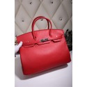 Replica Hermes Red Birkin Silver Hardware 40cm Bags HJ21012