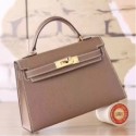 Hermes Etoupe Epsom Kelly Mini II 20cm Handmade Bags HJ202104