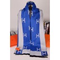Copy AAAAA Hermes Wool Scarf Blue Silver RS19907