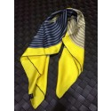 Hermes 90CM Silk Scarf Yellow Grey RS02877