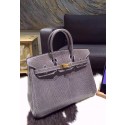 Hermes Birkin 25cm Lizard Hand Stitched Palladium Hardware, Graphit Gray RS13054