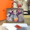 Imitation High Quality Customized Hand Painted Hermes Birkin 30cm Togo Calfskin Bag Handstitched Gold or Palladium Hardware, Zebra Tucan Combo Multicolor RS08734