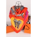 Replica Hermes Zebra Silk Scarf Orange RS21033