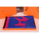 Designer Hermes Small pony Wool Scarf Blue RS18445