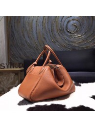 AAA Hermes Lindy 26cm/30cm Taurillon Clemence Calfskin Bag Hand Stitched, Gold CK37 RS04081