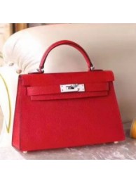 Hermes Red Epsom Kelly Mini II 20cm Handmade Bags HJ202107