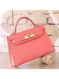 Hermes Flamingo Epsom Kelly Mini II 20cm Handmade Bags HJ202108