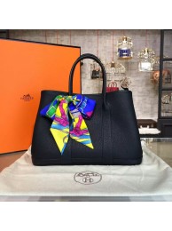 Best Quality Copy Hermes Garden Party 30cm Togo Calfskin Leather Palladium Hardware High Quality, Black RS06397