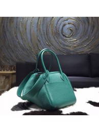 Best Quality Knockoff Hermes Lindy 26cm/30cm Taurillon Clemence Calfskin Bag Hand Stitched, Malachite Z6 RS04664